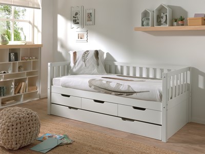 Chambres complètes-Combinaison de chambre d'enfant Fritz 1-blanc-Vipack-mailleux-1