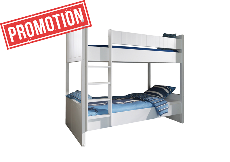 Lit superposé-ROBIN LIT SUPERPOSÉ 90 x 200 cm BLANC-Vipack-mailleux-0