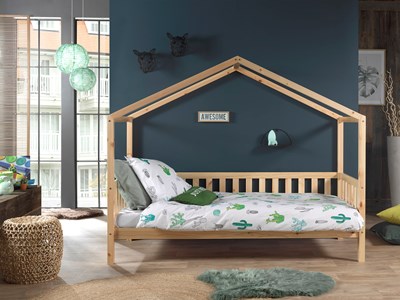 Chambres complètes-Combinaison de chambre d'enfant Dallas bois naturel-Vipack-mailleux-5