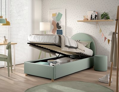 Lit enfant-MOON STORAGE LIT 90 x 200 cm BOUCLÉ VERT-Vipack-mailleux-6