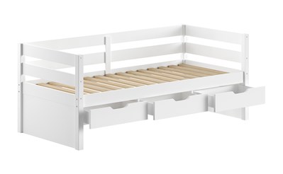 Lit enfant-MARGRIT LIT CAPITAINE (92) 90 x 200 cm BLANC-Vipack-mailleux-3