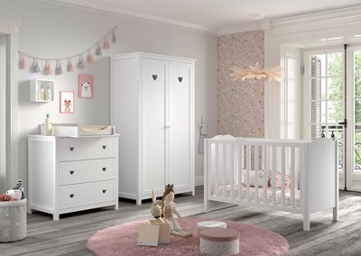 Chambres complètes-Combinaison de chambre d'enfant Amori 4-blanc-Vipack-mailleux-1