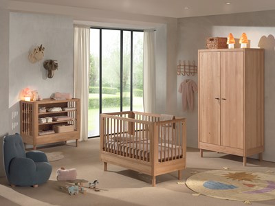 Chambres complètes-Combinaison de chambre d'enfant Forrest Oak 2-chêne-Vipack-mailleux-1
