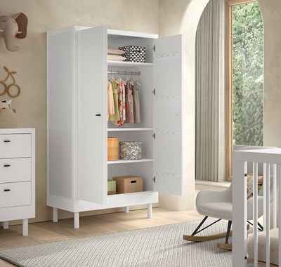 Garde-robe-FORREST ARMOIRE 2 PORTES HÊTRE BLANC-Vipack-mailleux-3
