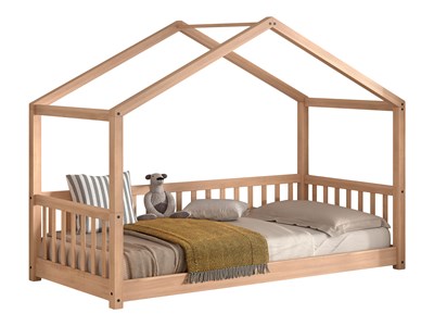 Lit enfant-SEDA LIT CABANE 90 x 200 cm HÊTRE NATUREL-Vipack-mailleux-3