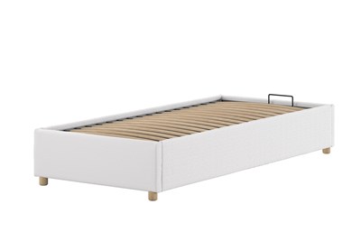 Lit enfant-MOON STORAGE CADRE DE LIT CÔTÉ COURT 90 x 200 cm BOUCLÉ BLANC-Vipack-mailleux-3