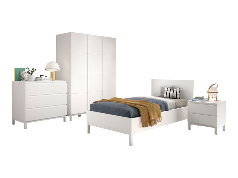 Chambres complètes-Combinaison de chambre d'enfant Eva 4-blanc-Vipack-mailleux-0