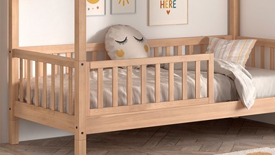Barrière de sécurité-SEDA BARRIÈRE DE LIT BARRES PLATES HÊTRE NATUREL-Vipack-mailleux-1