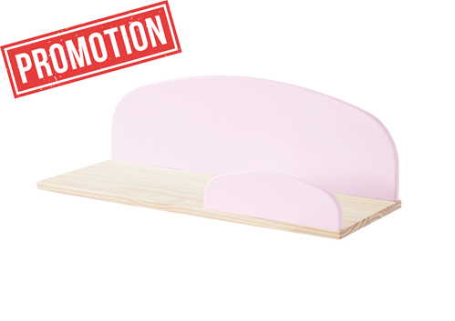 Tablette-KIDDY ÉTAGÈRE MURALE (65cm) OLD PINK-Vipack-mailleux-0
