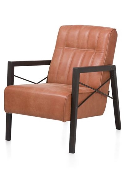 Fauteuils cuir-Northon, fauteuil avec accoudoir en bois vintage clay  white  black-Henders & Haze-16