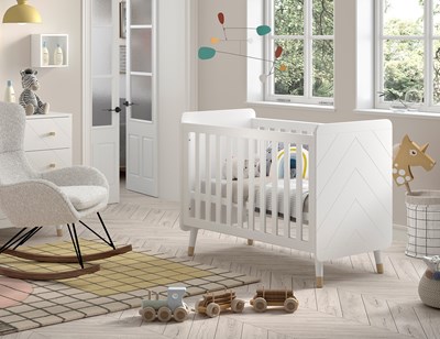 Lit bébé-BILLY LIT BÉBÉ 60 x 120 cm SATIN WHITE-Vipack-mailleux-1