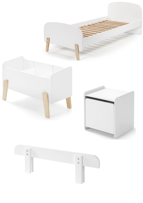 Chambres complètes-Combinaison de chambre d'enfant Kiddy 4-blanc-Vipack-mailleux-0