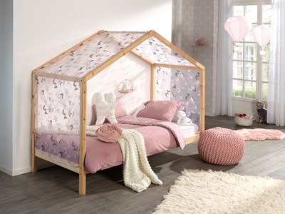 Chambres complètes-Combinaison de chambre d'enfant Dallas bois naturel-Vipack-mailleux-5