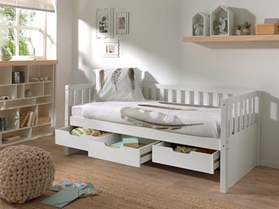 Lit enfant-FRITZ LIT CAPITAINE (91) 90 x 200 cm BLANC-Vipack-mailleux-3
