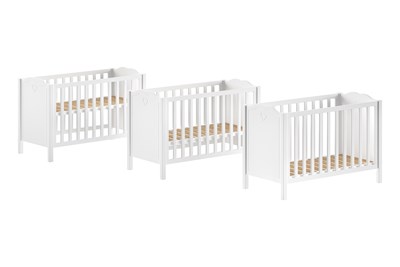 Chambres complètes-Combinaison de chambre d'enfant Amori 4-blanc-Vipack-mailleux-4