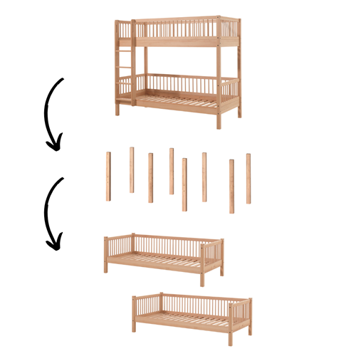 Chambres complètes-Combinaison de chambre d'enfant Forrest Beech hêtre nature-Vipack-mailleux-0