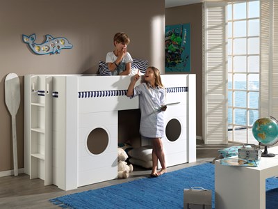 Lit mi-hauteur-FREYA LIT MI-HAUTEUR 90 x 200 cm BLANC-Vipack-mailleux-6