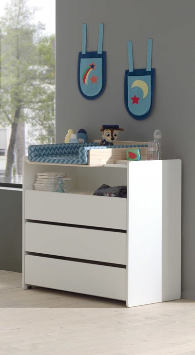 Chambres complètes-Combinaison de chambre d'enfant Kiddy blanc-Vipack-mailleux-10