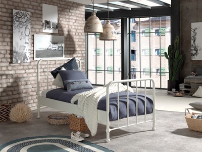 Lit enfant-BRONXX LIT 90 x 200 cm BLANC-Vipack-mailleux-1