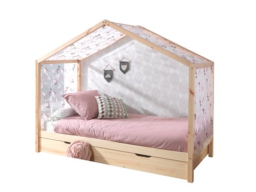 Chambres complètes-Combinaison de chambre d'enfant Dallas bois naturel-Vipack-mailleux-0