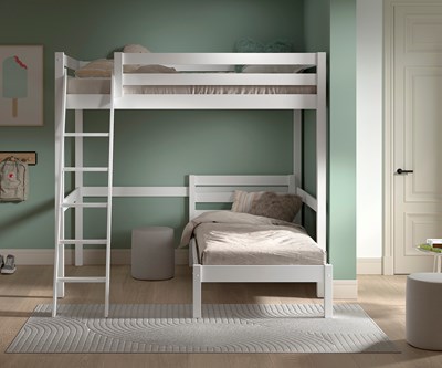 Chambres complètes-Combinaison de chambre d'enfant Pino finition blanc-Vipack-mailleux-5