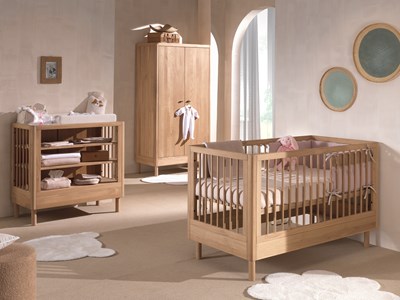 Chambres complètes-Combinaison de chambre d'enfant Forrest Oak 5-chêne-Vipack-mailleux-1