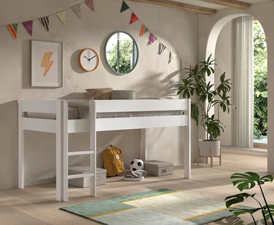 Lit mi-hauteur-PRIMO LIT MI-HAUTEUR 90 x 200 cm BLANC-Vipack-mailleux-1