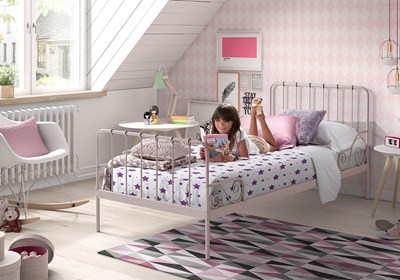 Lit enfant-ALICE LIT 90 x 200 cm ROSE-Vipack-mailleux-3