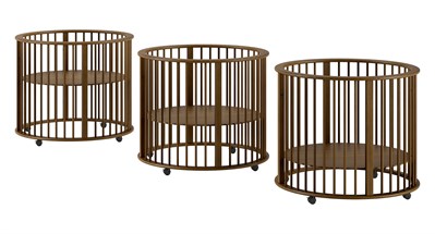 Parc bébé-DINO PARC BÉBÉ Ø 90 cm NOIX-Vipack-mailleux-3