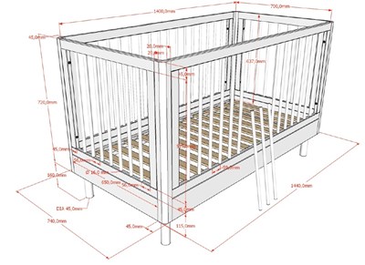 Chambres complètes-Combinaison de chambre d'enfant Forrest Oak 2-chêne-Vipack-mailleux-2