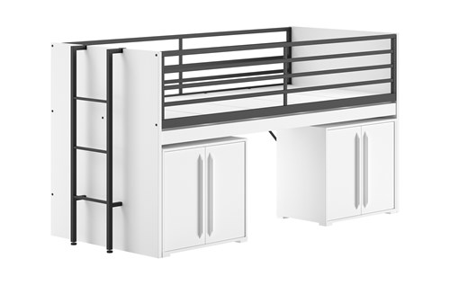 Chambres complètes-Combinaison de chambre d'enfant Sam blanc-Vipack-mailleux-0