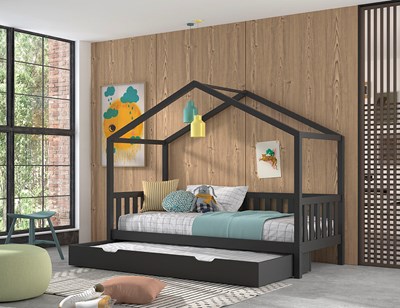 Chambres complètes-Combinaison de chambre d'enfant Dallas anthracite-Vipack-mailleux-5