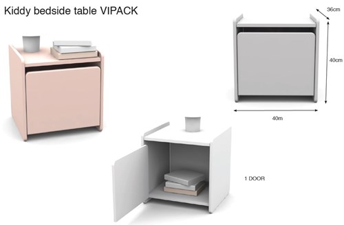 Chambres complètes-Combinaison de chambre d'enfant Kiddy 3-menthe-Vipack-mailleux-6