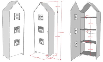 Chambres complètes-Combinaison de chambre d'enfant Casami 2-Vipack-mailleux-7