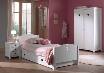 Chambres complètes-Combinaison de chambre d'enfant Amori 6-blanc-Vipack-mailleux-1