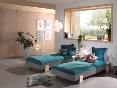 Chambres complètes-Combinaison de chambre d'enfant Modulo 4-Vipack-mailleux-7