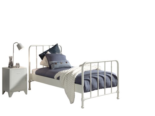 Chambres complètes-Combinaison de chambre d'enfant Bronxx blanc-Vipack-mailleux-0