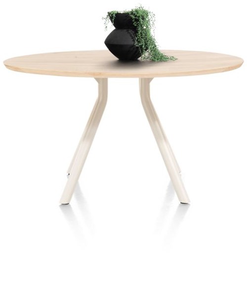 Tables de salle à manger-Arvada, table 140 cm. - ronde - pied central Nebbia-Xooon-mailleux-0