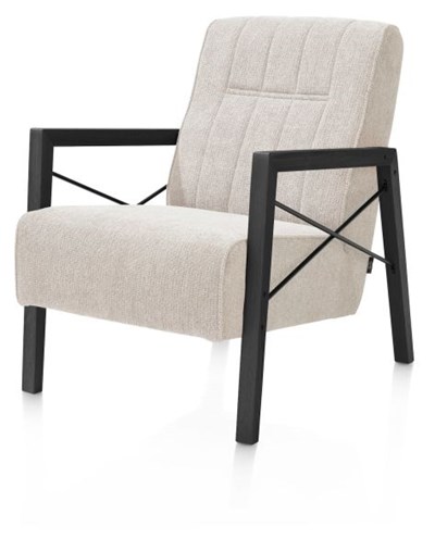 Fauteuils cuir-Northon, fauteuil avec accoudoir en bois vintage clay  white  black-Henders & Haze-6