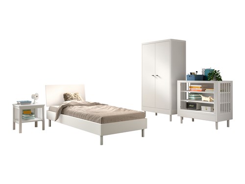 Chambres complètes-Combinaison de chambre d'enfant Forrest Beech 4-hêtre laqué blanc-Vipack-maill-0