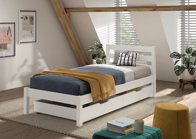 Chambres complètes-Combinaison de chambre d'enfant Pino finition blanc-Vipack-mailleux-1