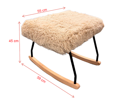 Chaise à bascule-ROCKY REPOSE-PIEDS MIKA BEIGE-Vipack-mailleux-1