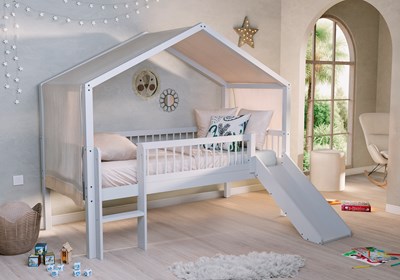 Chambres complètes-Combinaison de chambre d'enfant Forrest Beech hêtre laqué blanc-Vipack-mailleu-1