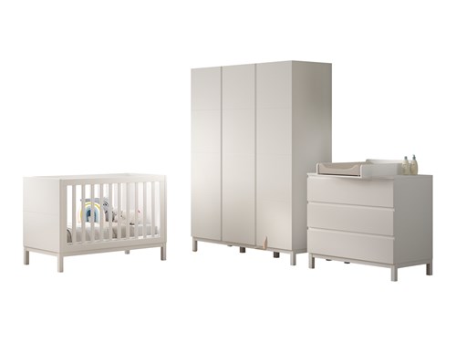 Chambres complètes-Combinaison de chambre d'enfant Eva 4-blanc-Vipack-mailleux-0