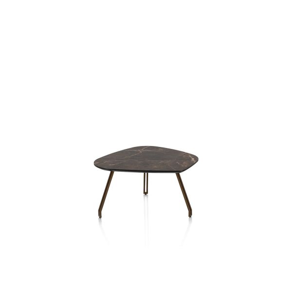 Tables de salon-Mogana, Table basse 72 x 60 cm, primo laminato (HPL), pieds brun acier-Henders & -0