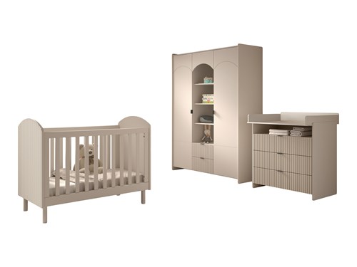 Chambres complètes-Combinaison de chambre d'enfant Lux 4-coloris clay-Vipack-mailleux-0