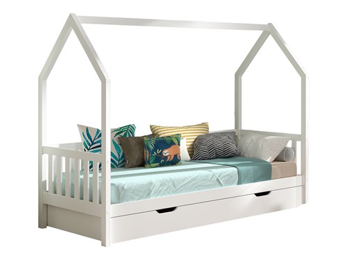 Chambres complètes-Combinaison de chambre d'enfant Cabane blanc-Vipack-mailleux-0