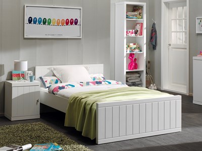 Lit enfant-ROBIN LIT 120 x 200 cm BLANC-Vipack-mailleux-3
