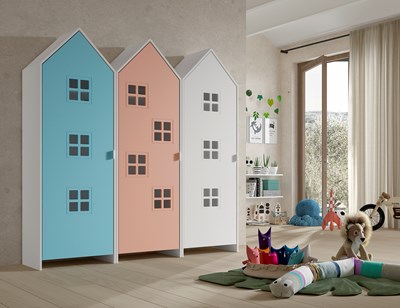 Chambres complètes-Combinaison de chambre d'enfant Casami 1-Vipack-mailleux-1