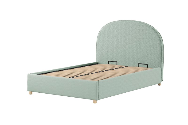 Lit enfant-MOON STORAGE LIT 140 x 200 cm BOUCLÉ VERT-Vipack-mailleux-0